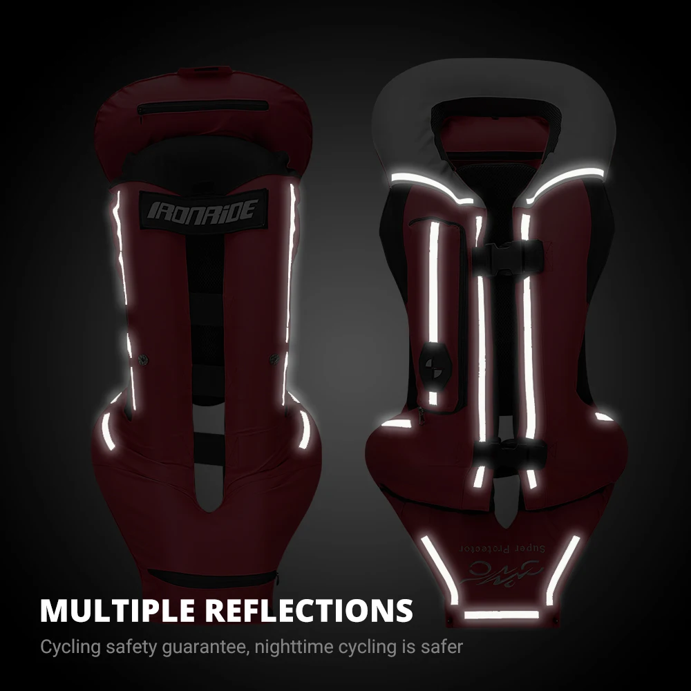 Motorcycle Airbag Vest Anti-Fall Motorbike Full Body Vest Reflective Motocross Airbag Vest Protective Motorcycle Riding Jackets