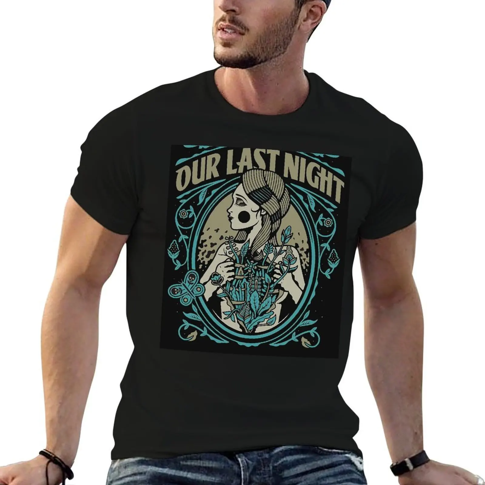 

our last night logo T-Shirt man t shirts graphic man t shirts for men casual T-Shirt