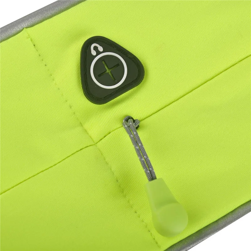 Marathon-Laufgürtel für Mobiltelefone Unisex Sporttaschen Fitness-Gürtel Hüfttasche Radfahren Joggen Reflektierender Streifen Gürteltasche – Detail 7