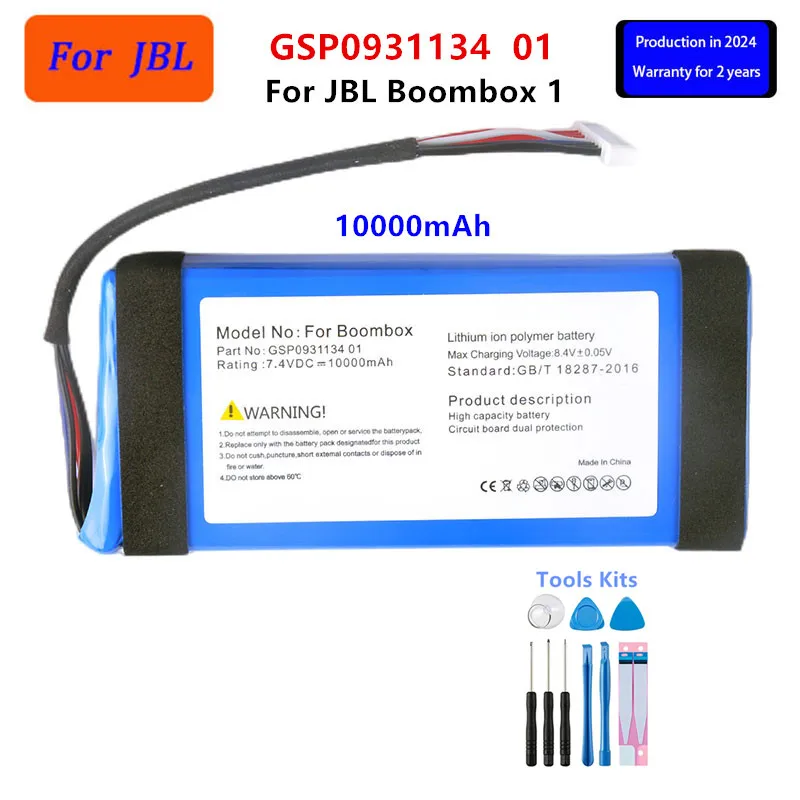 Original GSP0931134 01 10000mAh For JBL Boombox 1 Boombox1 JEM3316 JEM3317 JEM3318 Speaker Replacement Battery +Tools