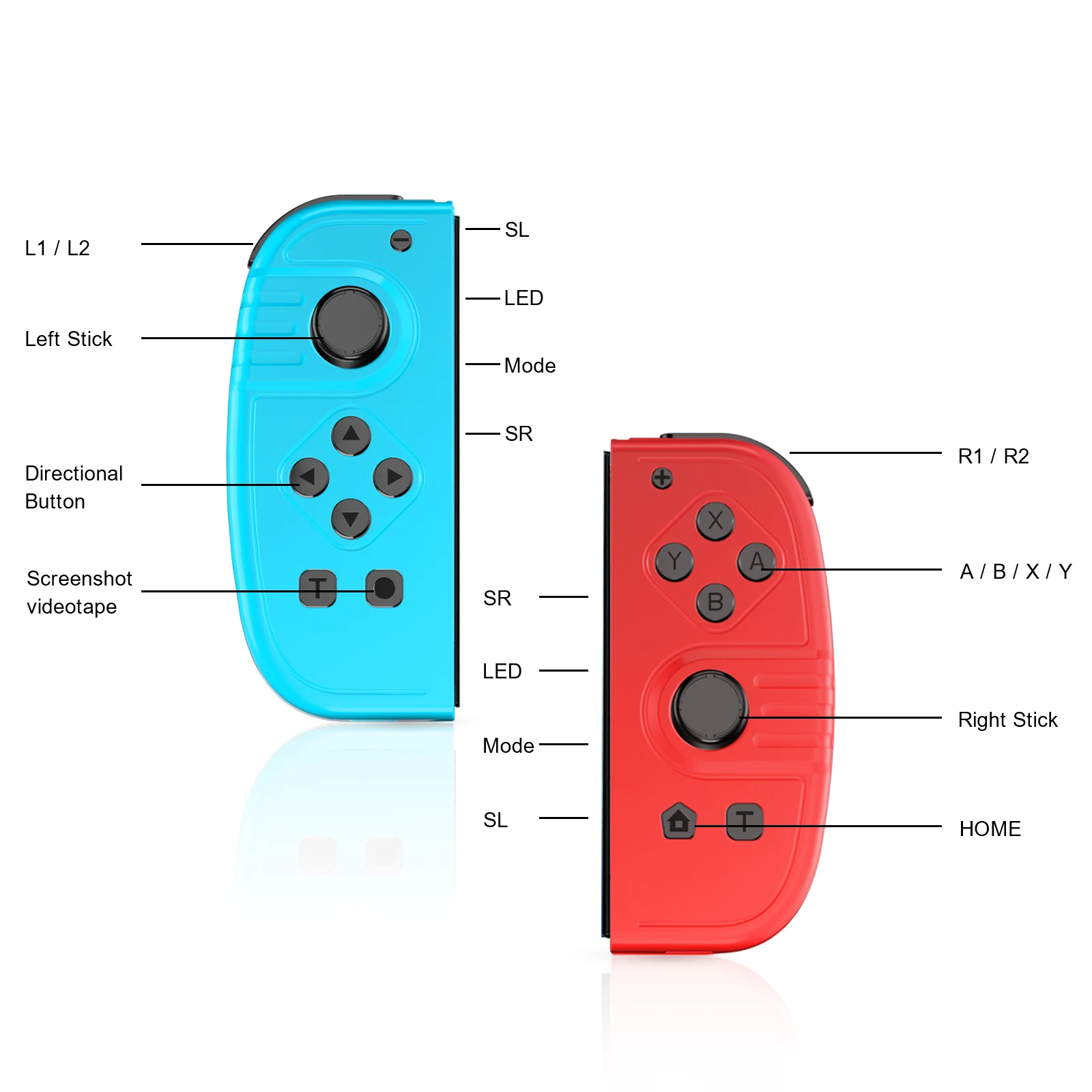 Imagem -02 - Joypad sem Fio para Nintendo Switch Gamepad Controlador com Turbo Joy-con Joystick Giroscópio de Eixos