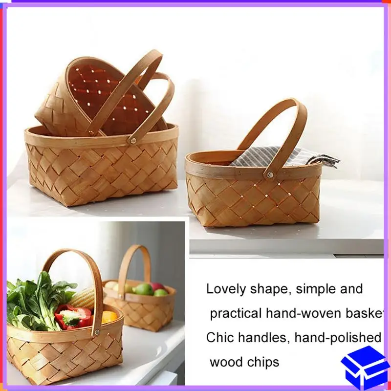 Reliable Handmade Rattan Storage Container Storage Basket Wooden Storage Basket With Handle Storage Container