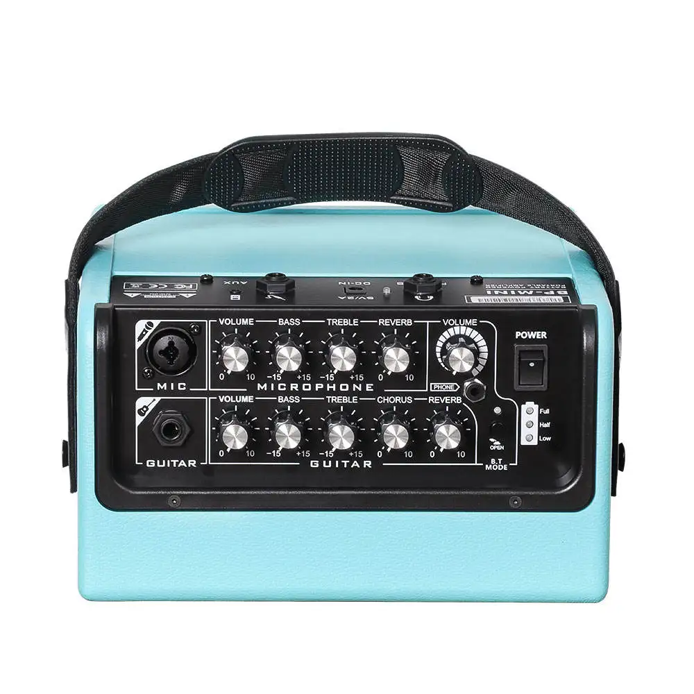 Coolmusic-Mini Acoustic AMP Speaker, Electric Guitar Amplifier, Live Broadcast Headphone, Bluetooth, 10400mAh, Built-in Battery