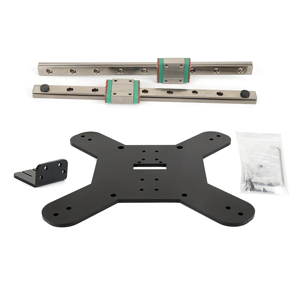 Peças atualizadas do eixo Y Hotend, Kit para impressoras 3D Kingroon, 300mm, Trilhos de guia lineares MGN12 com deslizante, KP3S Pro, 1 conjunto