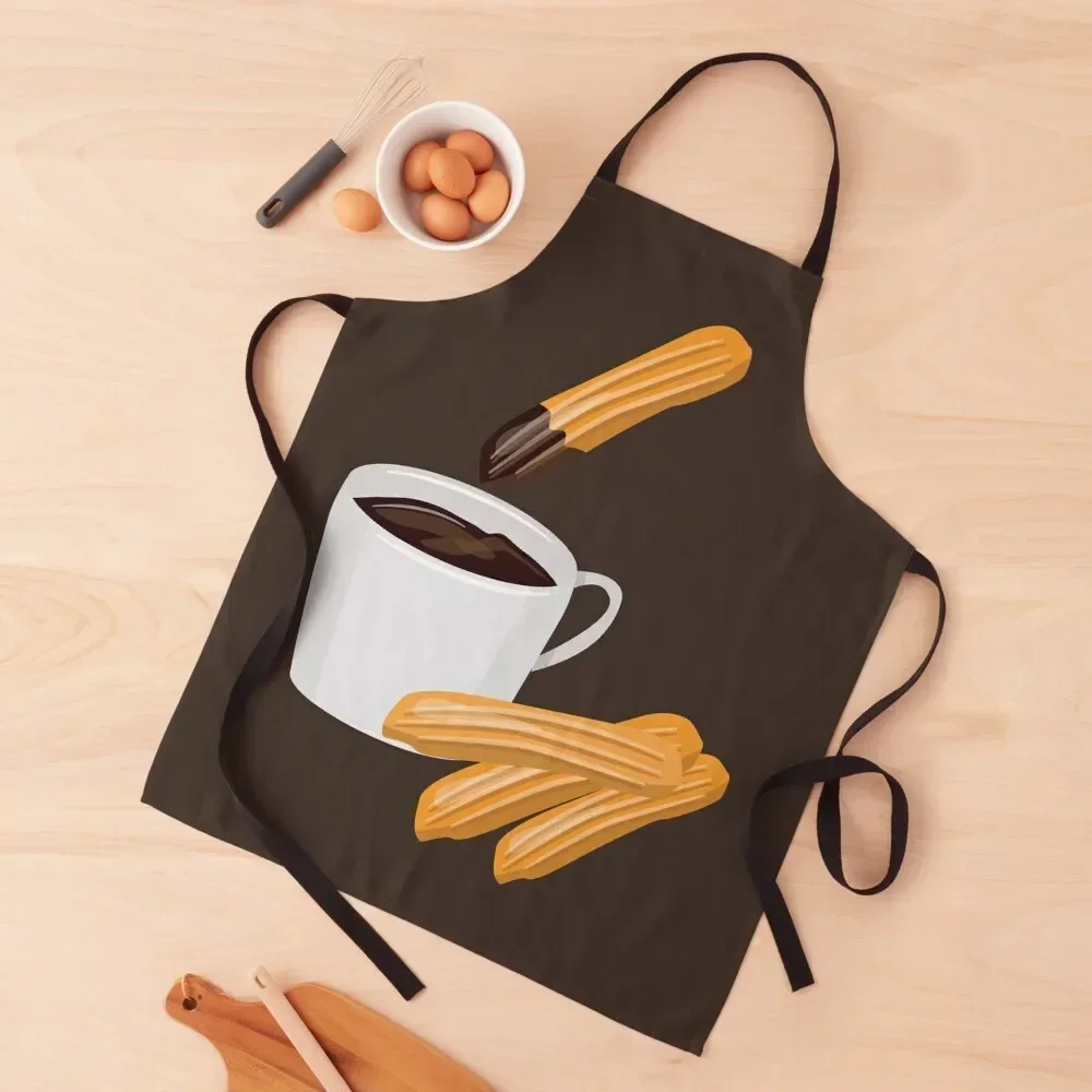 Churros Dipped In Chocolate Apron Restaurant Kitchen Equipment japanese woman Apron