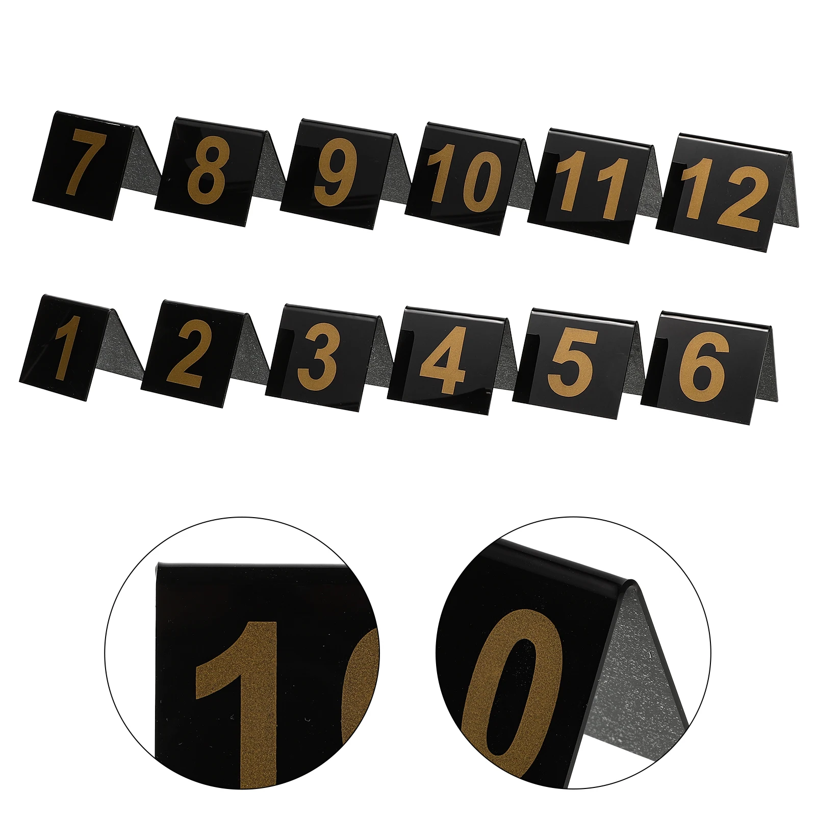 

Number Plate Decorations Id Tents Acrylic Table Markers Crime Scene Halloween Detective