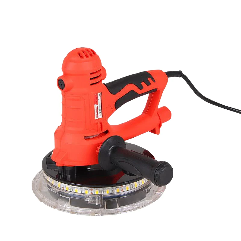 850W Electric Drywall Sander Wall Putty Polisher Hand Grinder 220V Dustless Led Double Light Grinding Machine