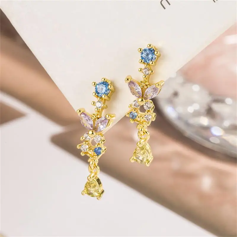 1~10PAIRS Fairy Flower Ornaments Exquisite High End Luxury Statement Earrings French Earrings Popular Best Selling