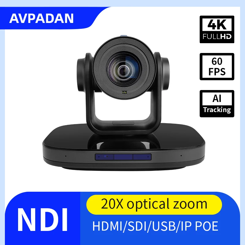 

NDI Conference PTZ 4kVideo Camera 12x 20x Zoom POE AI Auto Tracking SDI HDMI LAN use for large meeting room