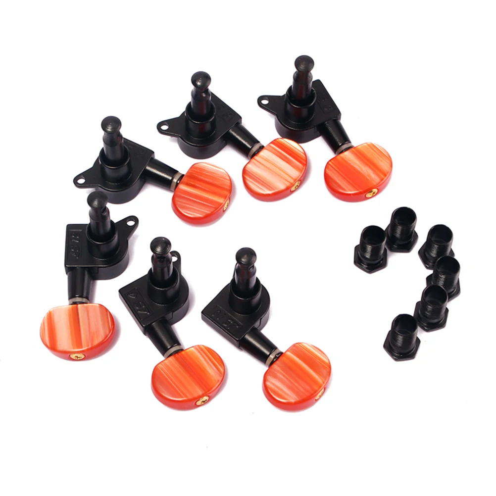 

Gold Peal Red Guitar Tuning Pegs Machine Heads Set Universal Fit For Electric Acoustic Guitars Metal Plastic 4.2X2.2X1.6Cm