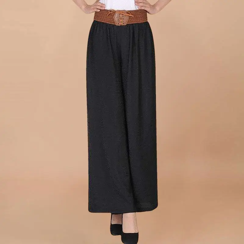 

Summer Wide-leg Thin Casual Women 2025 High-waist Loose Nine-point Trousers