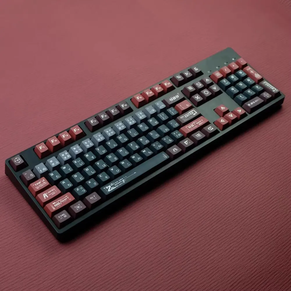 140 kunci/set topi kunci tema Mech Warrior MW PBT pewarna Subbed kunci Keycap tahan cahaya profil Cherry untuk GH60 GK64 68 75 96 980