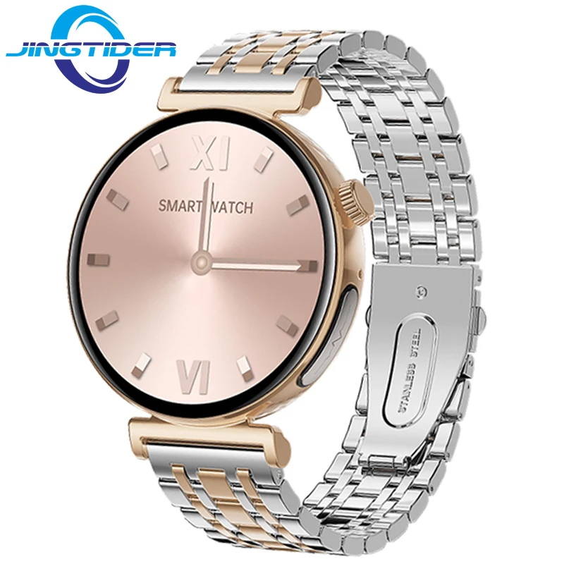 

JA02 Роскошные женские умные часы с Bluetooth-вызовами, 1.28-дюймовый AMOLED-экран, модные женские смарт-часы из нержавеющей стали