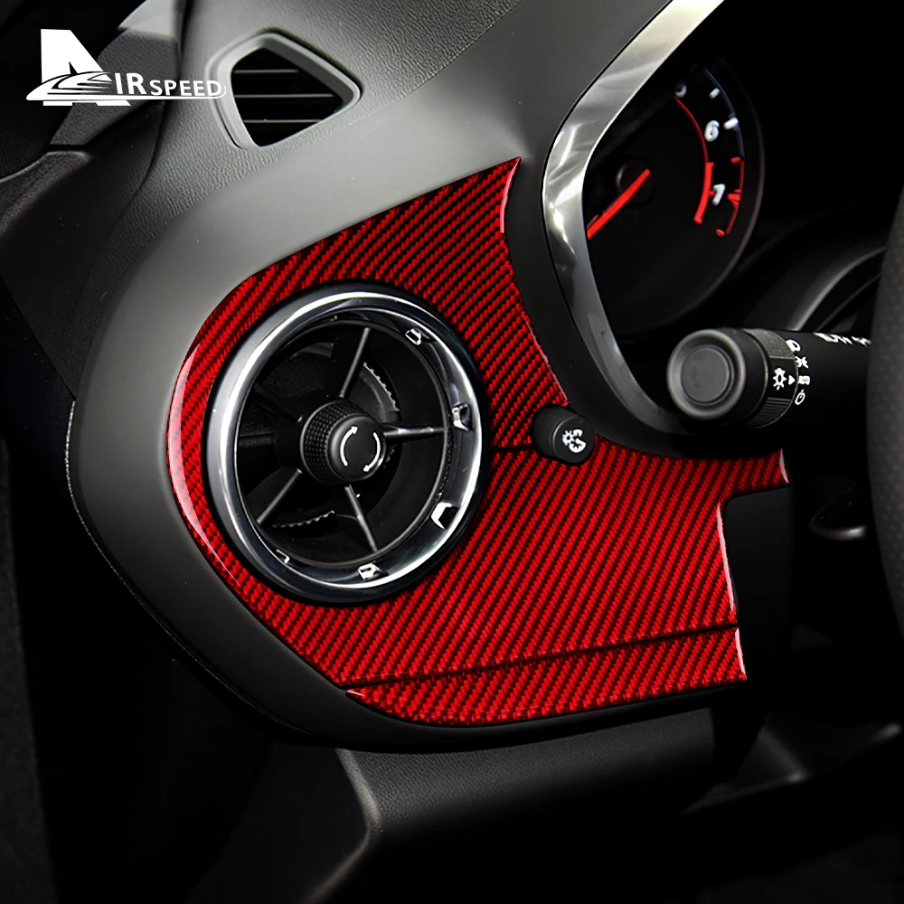 

Наклейка на рамку приборной панели из настоящего карбона для Chevrolet Camaro 2016-2023, аксессуары