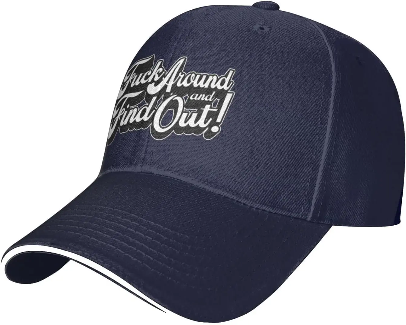 Around and Find Out Sandwich Cap Unisex Classic Baseball Capunisex Adjustable Casquette Dad Hat