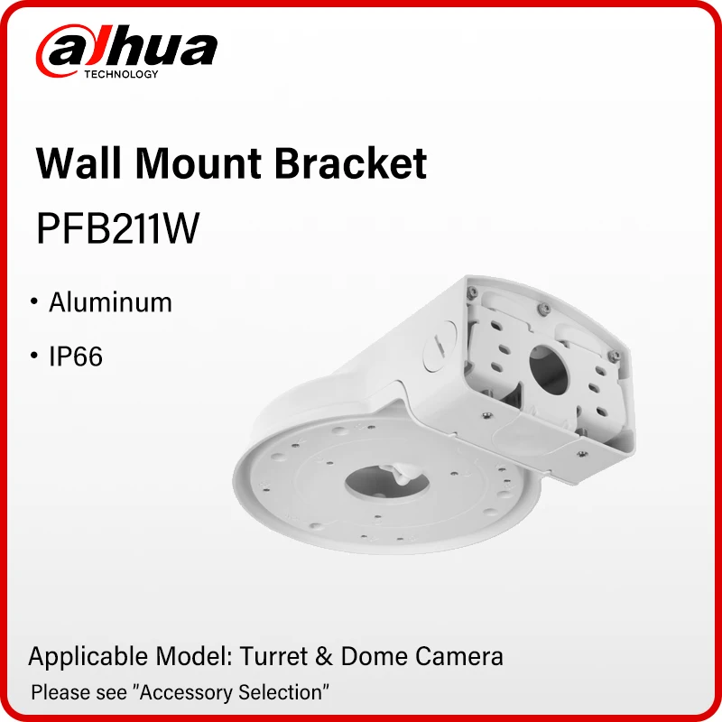 Dahua PFB211W Wall Mount Bracket Aluminum alloy Camera Mounts Bracket White For Dome Camera HDBW5842E-ZHE HDBW71242E1-Z-X etc..