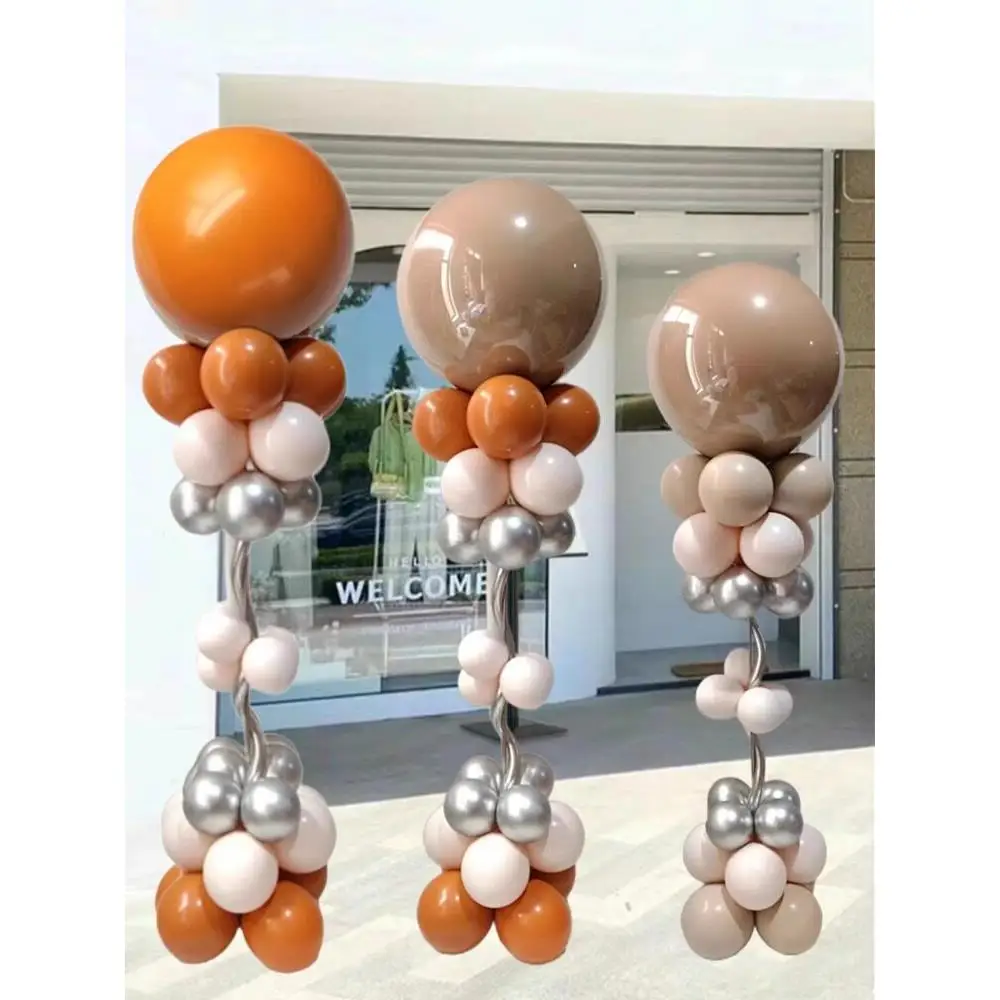 

Inch Wave Ball Balloon Thicken Big Column Extendable Rod Metal Rose Red Birthday Celebration Party Supplies Decorations Balloons