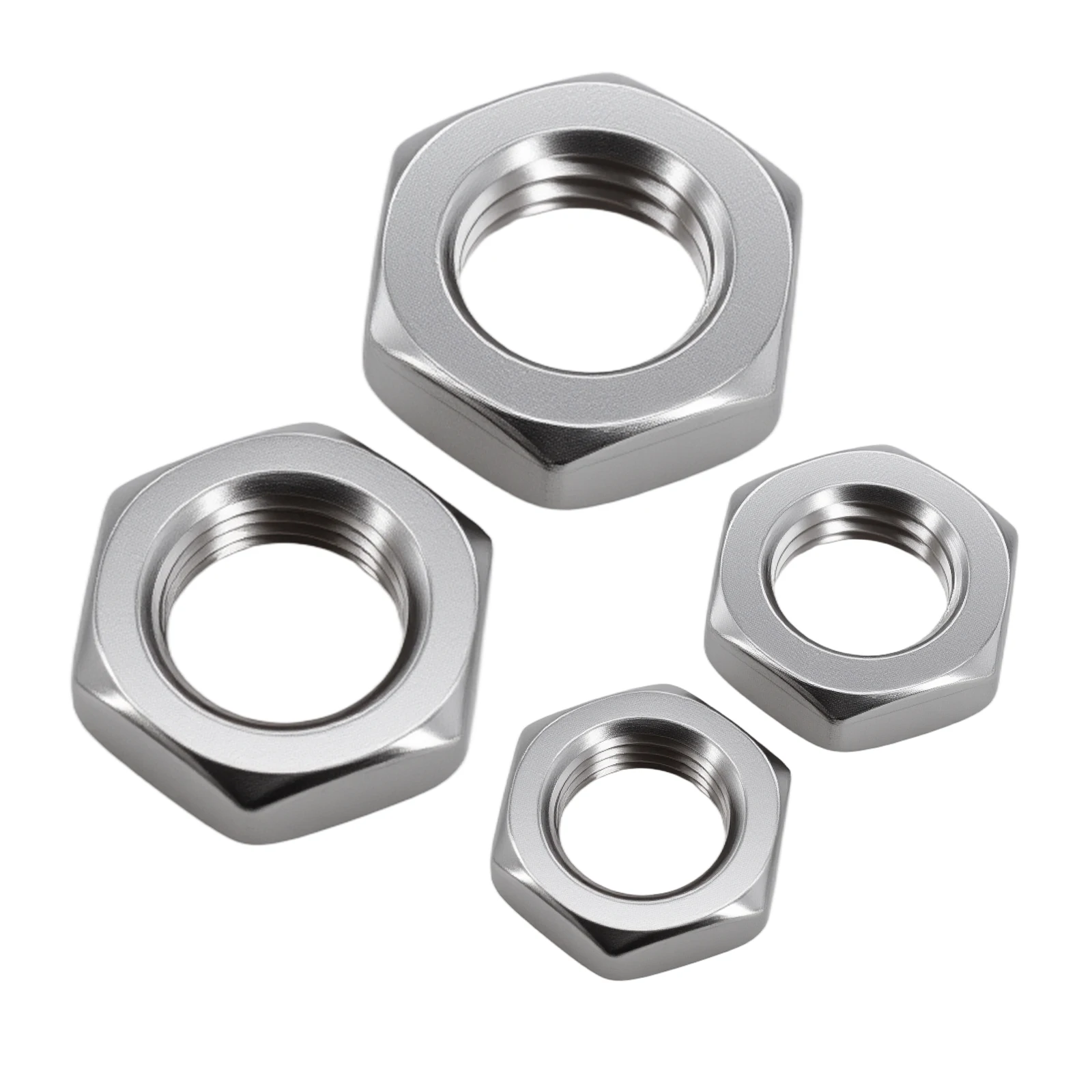 1-50 個 DIN439 GB6172 304 ステンレス鋼フラット六角六角ウェーハ低薄ジャムナット M3 M4 M5 M6 M8 M10 M12 M14 M16 M18 M20 M24 M30