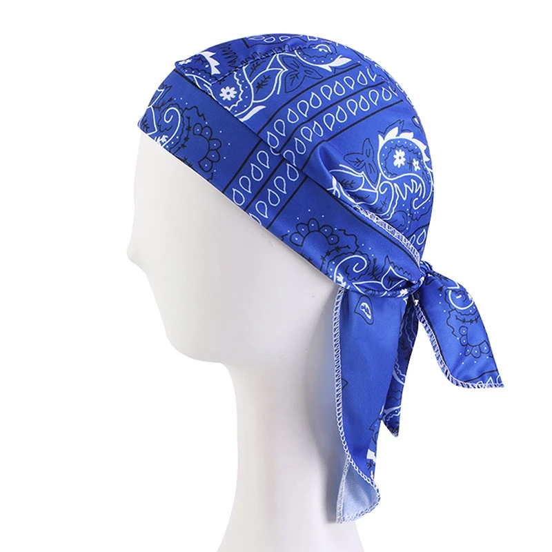 Cycling Headscarf Beanies Handkerchief Head Scarf Outdoor Motorcycle Paisley Printed Hip-Hop Dance Pirate Bandana Hat