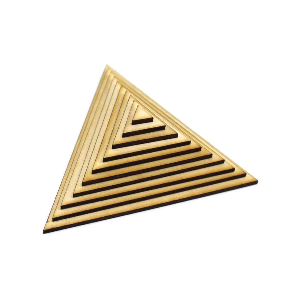 50-500Pcs Thick 3mm Triangular Wood Chips With Side Lengths Of 10/20/30-100mm DIY Crafts Home Decorations Board Game Decorations