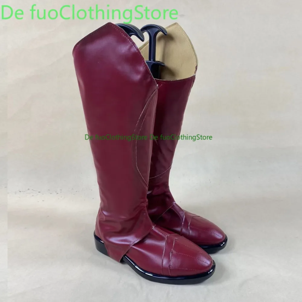 

Defuo Identity V "Red Knight" Кожа Обувь для косплея Аниме Конвенция ﻿ Аниме-игра, обувь и ботинки для ролевых игр, вечеринка на Хэллоуин