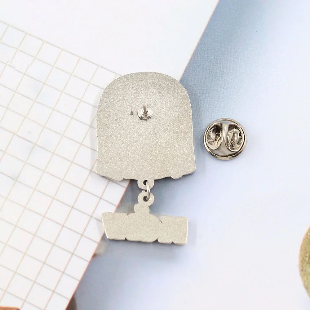 K-On！Akiyama Mio Anime Chibi Character Enamel Pin Cute Surprised Expression Brooch For Backpack Clothes Fans Gift Accessory