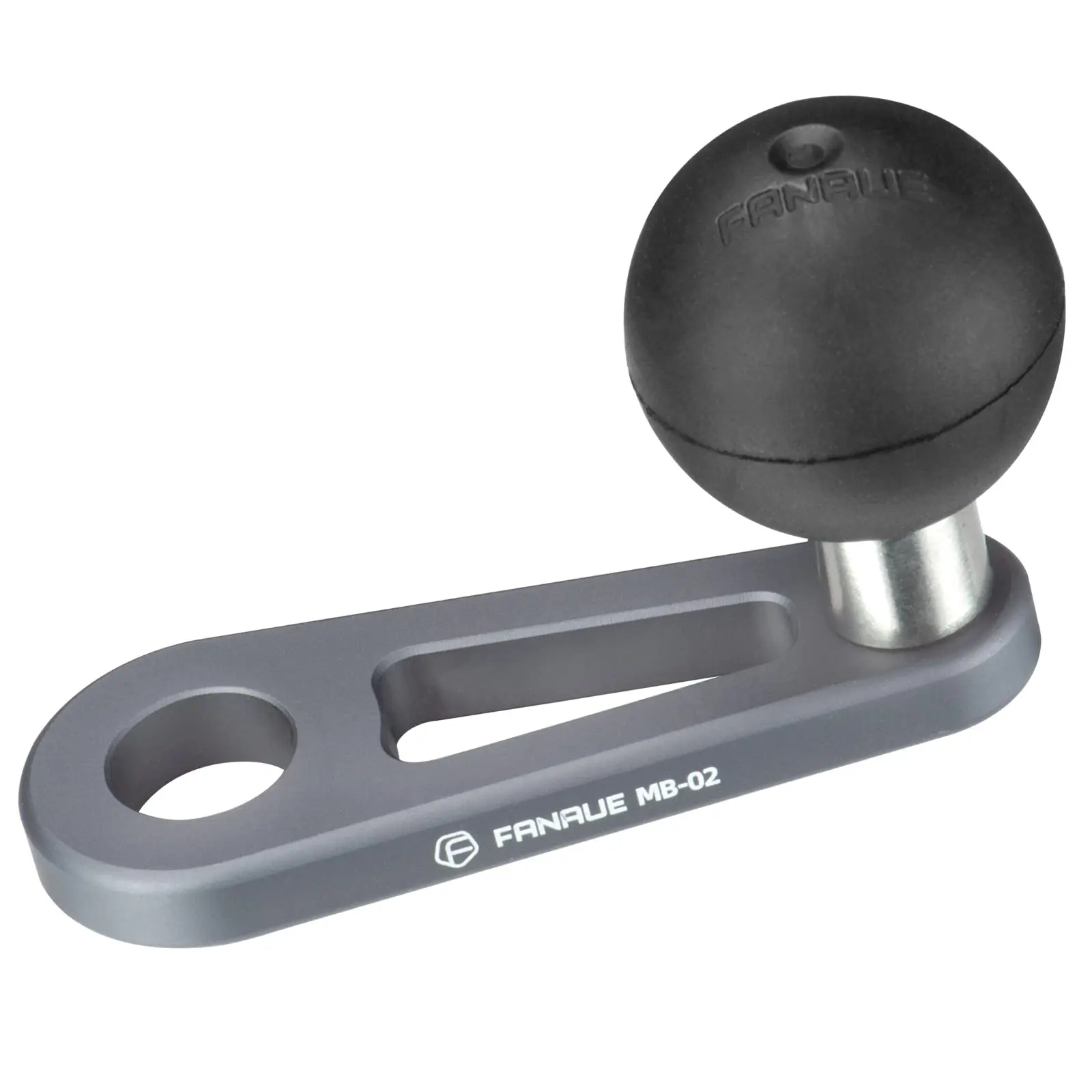 FANAUE 1'' Kugelhalterung für Fahrrad, Motorrad, Rückspiegel, Aluminiumlegierung, 2,5 cm Kugelbuchse, abgewinkelter Bolzenkopf-Adapterhalter