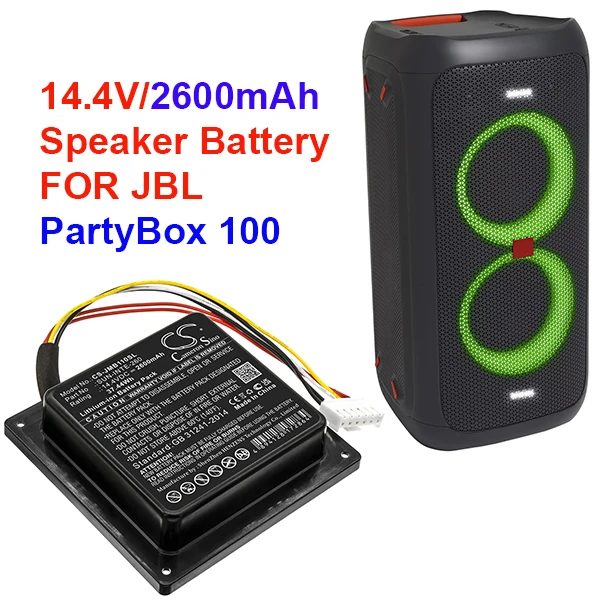 

2600mAh/3400mAh Speaker Battery for JBL PartyBox 100 DH14026CHM SUN-INTE-260 R21-5