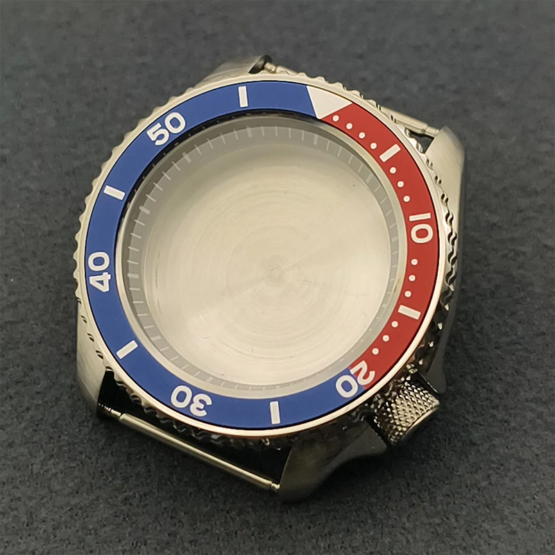 

42mm Silver SKX007 Watch Case Flat Sapphire Glass Fits For NH35 NH36 4R 6R 7S Movement 28.5mm Dial Men's Watch Case Refit Part