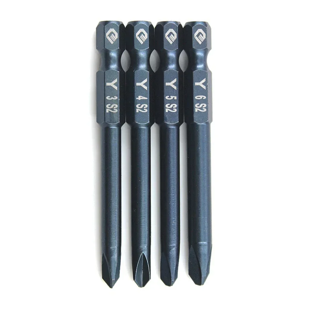 4pcs Screwdriver Bit Set 65mm Tri-wing Electric Drivers Magnetic Y Tip Head Y3 Y4 Y5 Y6 Drill Bit