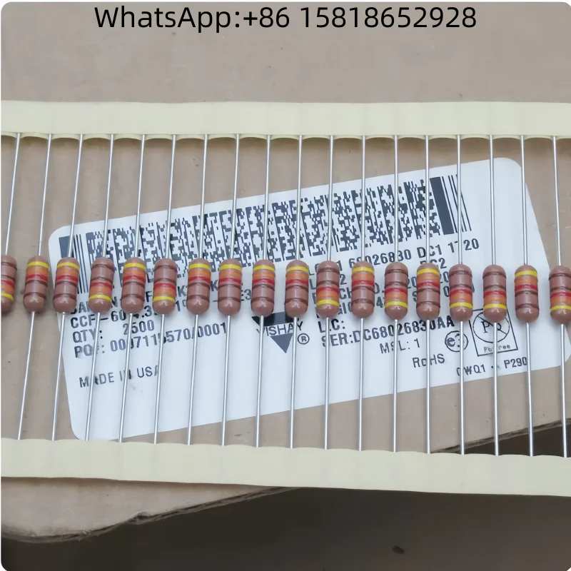 10pcs VISHAY-DALE USA Dany CCF60 0.5W 1W 4K32 4.32K Copper Lead Metal Film Resistors