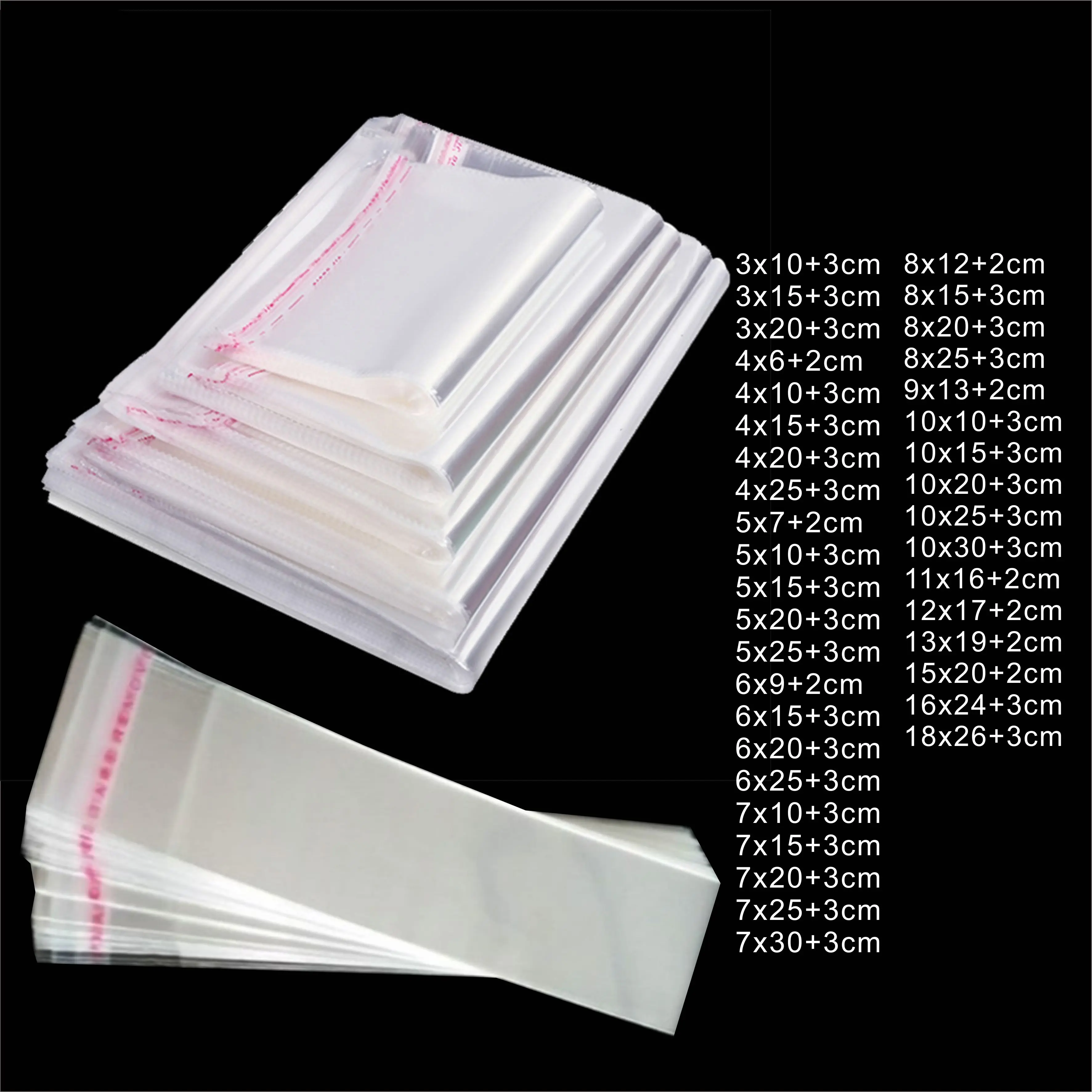 

Wholesale Customized Self Seal Adhesive BOPP PP Opp Poly Plastic Cello Packaging Bags For Cellophane Candy Garment Clothing