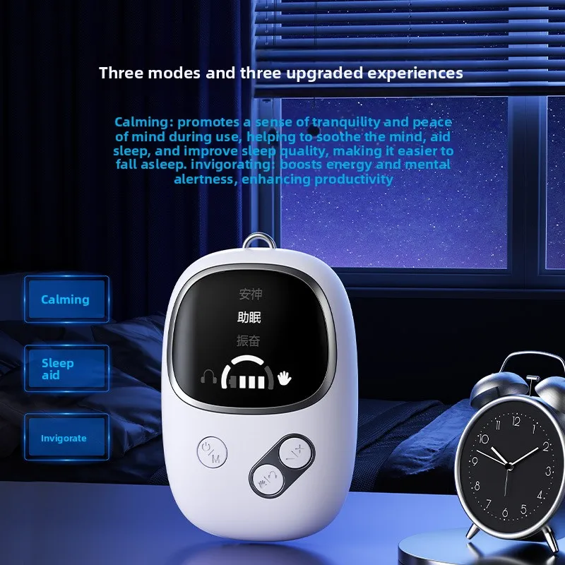 

Smart 2-in-1 Brainwave Sleep Device with Ear Clip & Handheld Unit, Portable Non-Drug Deep Sleep Aid for Home Use