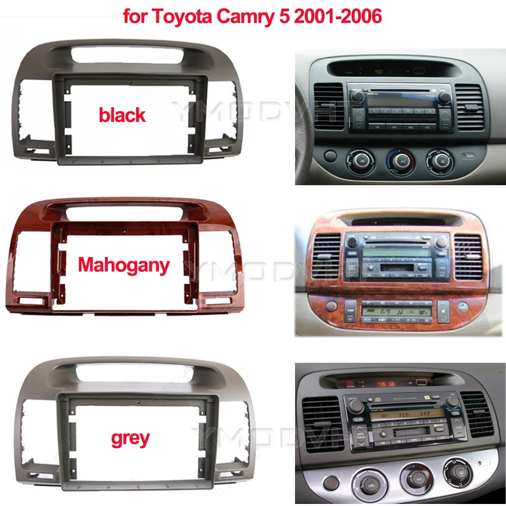 9inch Car Radio Fascia for Toyota Camry 5 2001-2006 Special Dash Trim Kit GPS Navigation Frame Panel Car Refitting