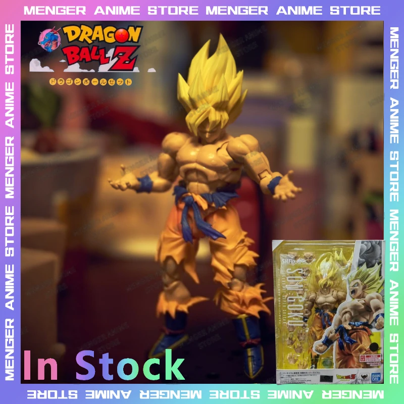 

Original Bandai S.H.Figuarts Dragon Ball Z Son Goku Super Saiyan SSJ Awakened 3.0 Battle Damaged Action Figure Collectible Gifts