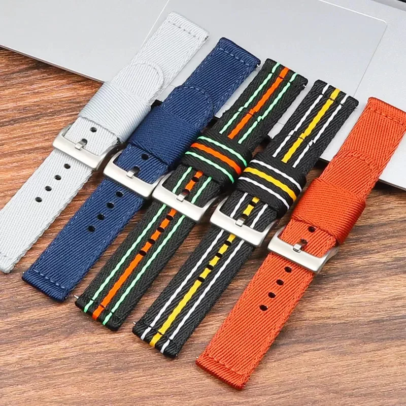 Gewebtes Nylon-Uhrenarmband, 20 mm, 22 mm, für Blancpain X Swatch Ocean, recyceltes Material, Herren und Damen, Schnellverschluss, Ersatz-Uhrenarmband