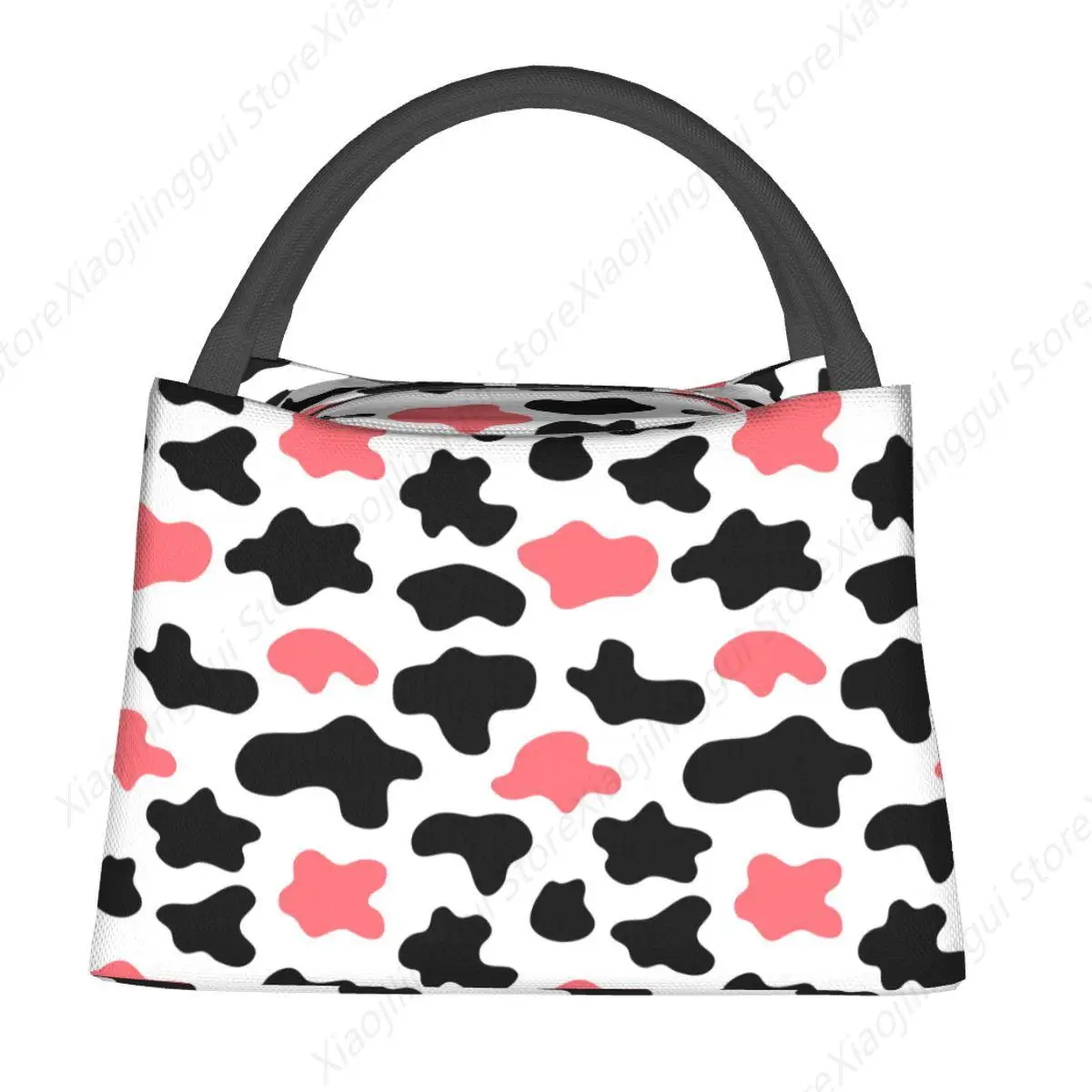 Piebald Cow Spots Merch Lunch Boxes Portable Insulated Oxford Cooler Thermal Food School Tote Female