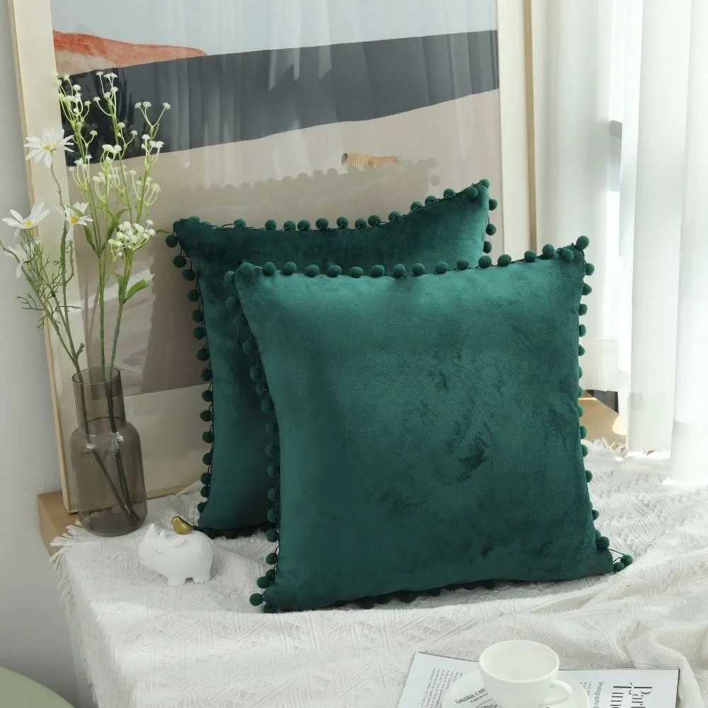 Square Shape Throw Pillow Covers Material Soft Decorative Pillow Cover Comfortable Luxury Euro Cushion for Sofa Decor