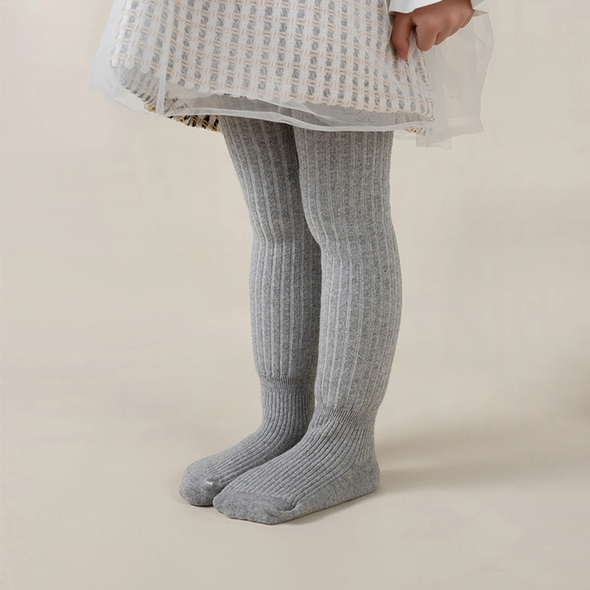 3 Stück dicke, mit Fleece gefütterte Mädchen-Strumpfhosen, einfarbige warme Winter-Strumpfhosen, Baby-Kinder-Thermo-Leggings mit Fuß für den täglichen Gebrauch. – Detail 4