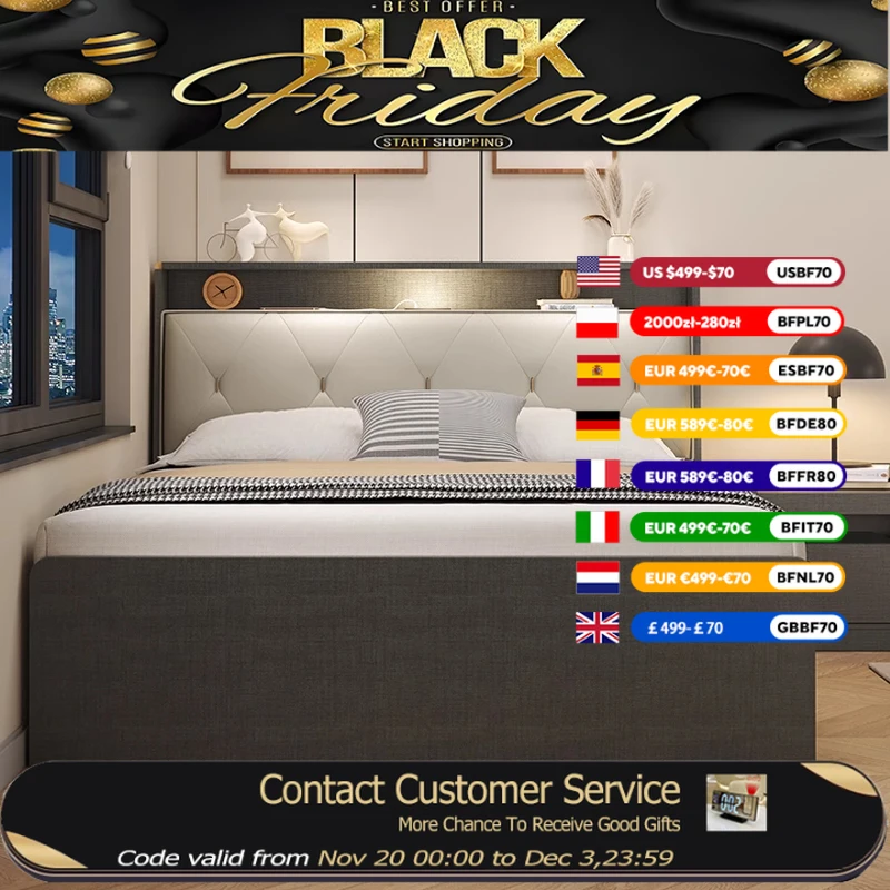 

Italian Designer Double Bed Adult Queen Europen Luxury Storage Double Bed Twin Adults Wooden Cama De Casal Furniture Home