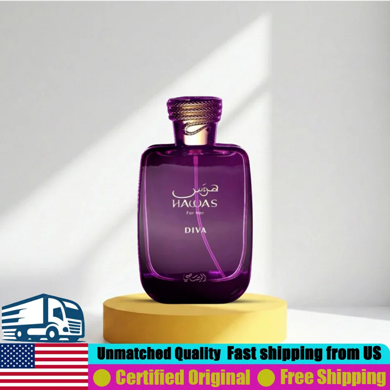 

Rasasi Hawas Diva Eau de Parfum Spray 100ML Natural Lasting Oriental Floral Perfume for Women 3.4 Ounce Premium Arabian Perfumes