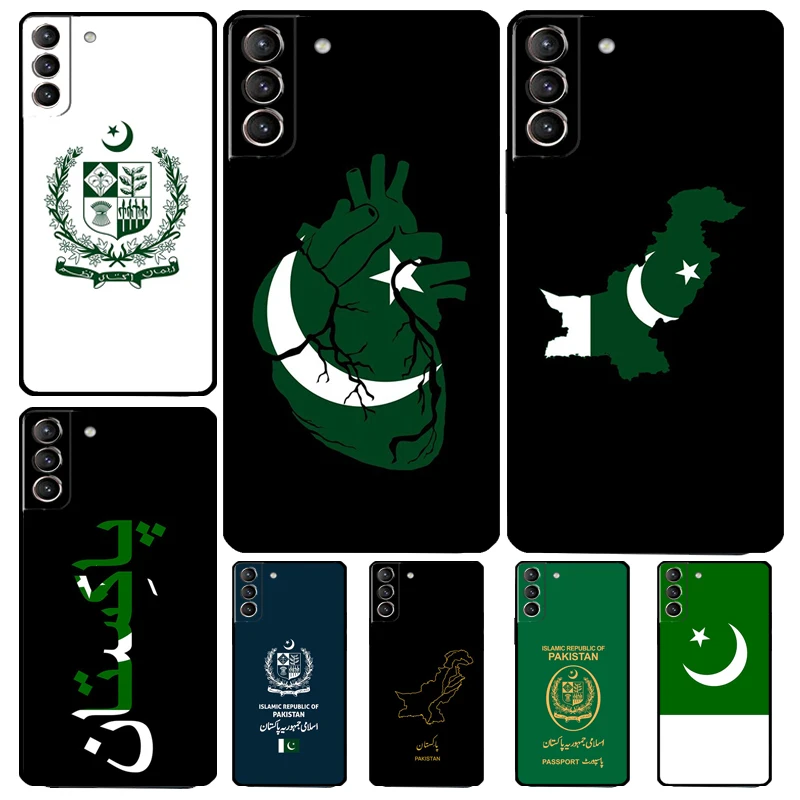 Pakistan Passport Flag Case For Samsung Galaxy S23 FE S22 Ultra S20 S21 FE S8 S9 S10 Plus Note 10 20 Ultra Cover