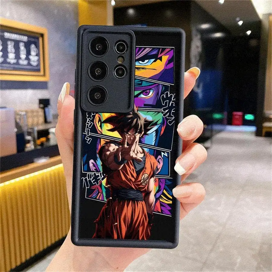 Soft Shell Phone Case for Samsung Galaxy S21 S24Ultra S22 S25 Ultra S25 Edge S20FE S24 Plus S23 FE Dragon Ball Son Goku