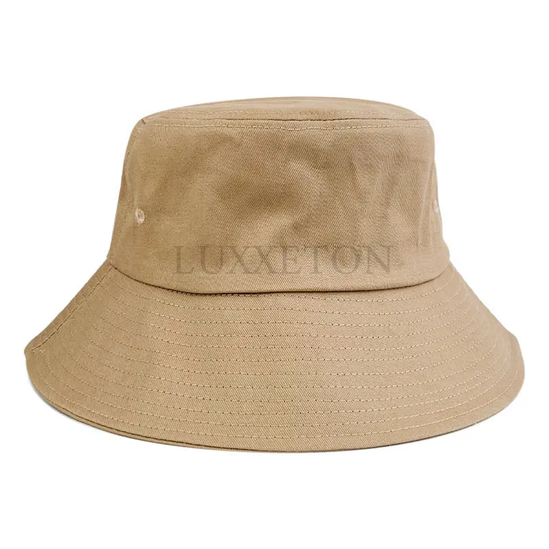 100％ Cotton 58-60cm Wide Brim Bucket For Women Men Fisherman Hat Ladies Outdoor Beach Hats Sun Protection Bob Gorra Hip Hop Cap