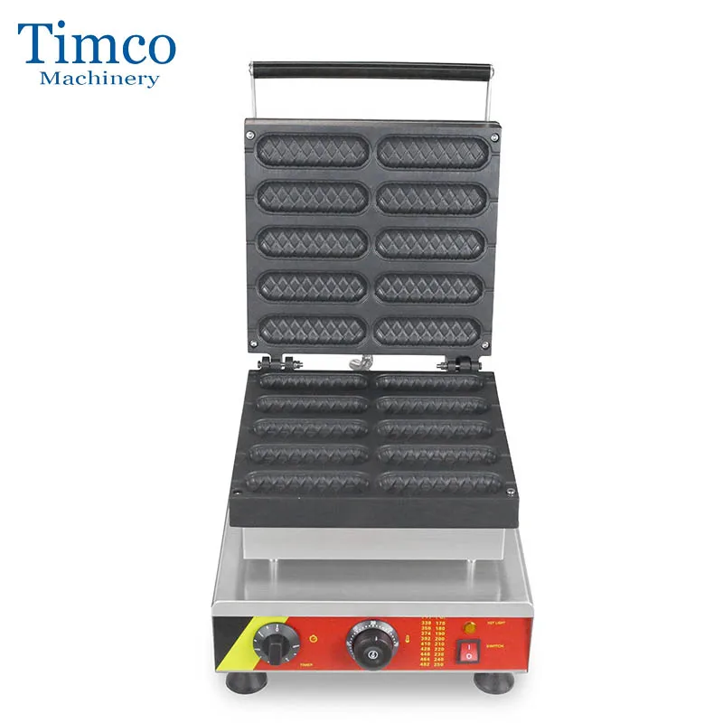 

TIMCO Hot Dog Waffle Maker 10pcs New Commercial Electric Corn Lolly Hotdog Stick Muffin Waffle Machine