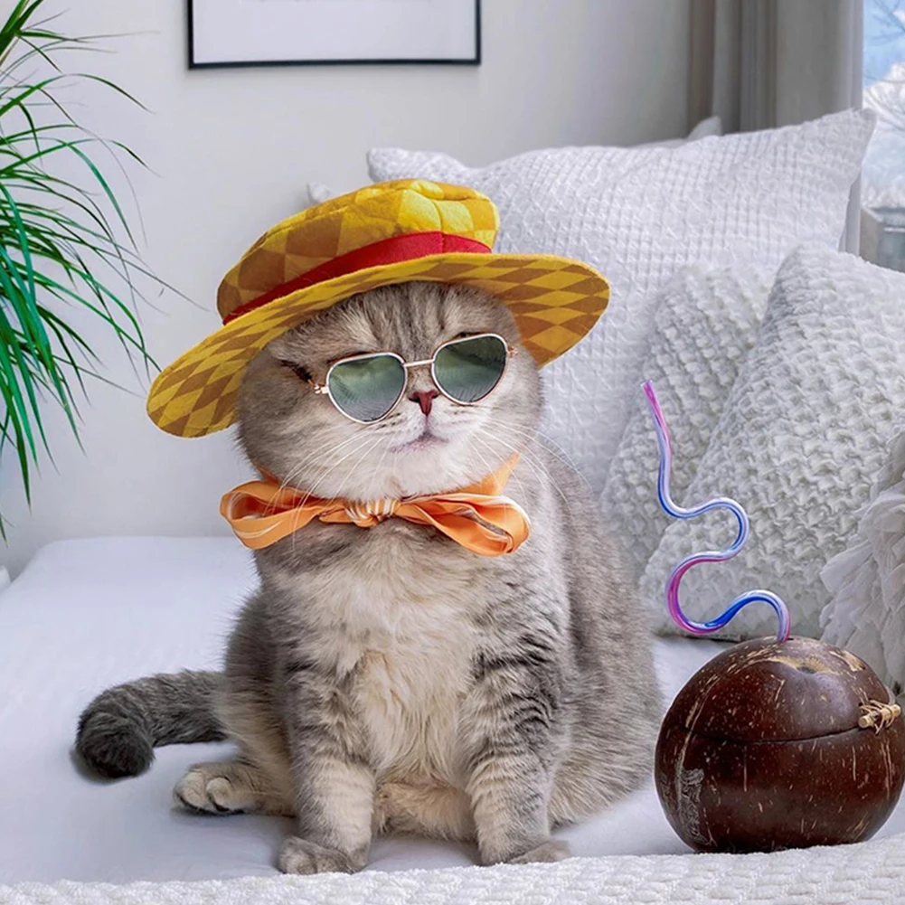 Dog Sunglasses Cat Pet Products Lovely Vintage Round Reflection Eye Wear Glasses For Small Dog Cat Pet Photos Props Accessories #5