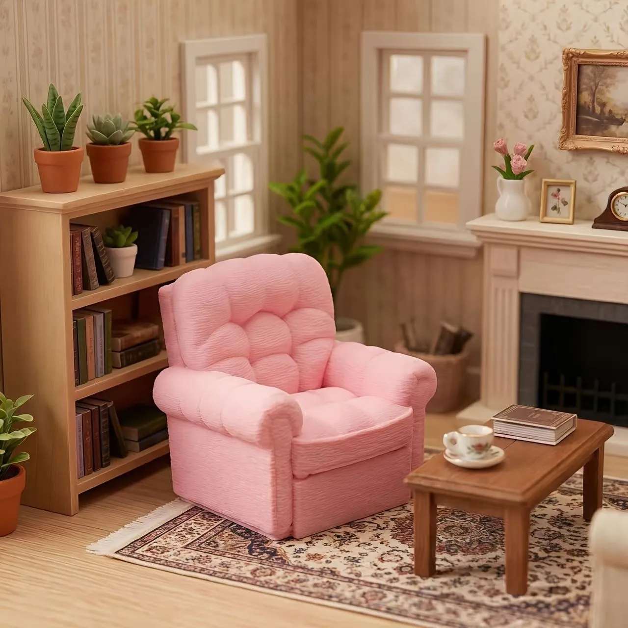 New Dollhouse Mini Sofa, Miniature Model Home Decor Ornament, Realistic 3D Printed Accessories