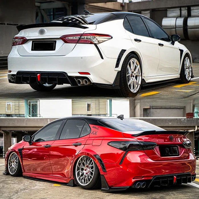 factory wholesale car rear bumpers lip diffuser car parts bodykit rear diffuser bumpers for Toyota camry2018-2023