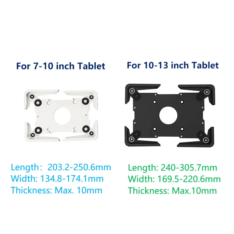 Wall Mount 7-13 Inch Tablet Enclosure Adjustable iPad Holder Android Tablet Bracket Wall Hanging Or Desktop Stand Holder