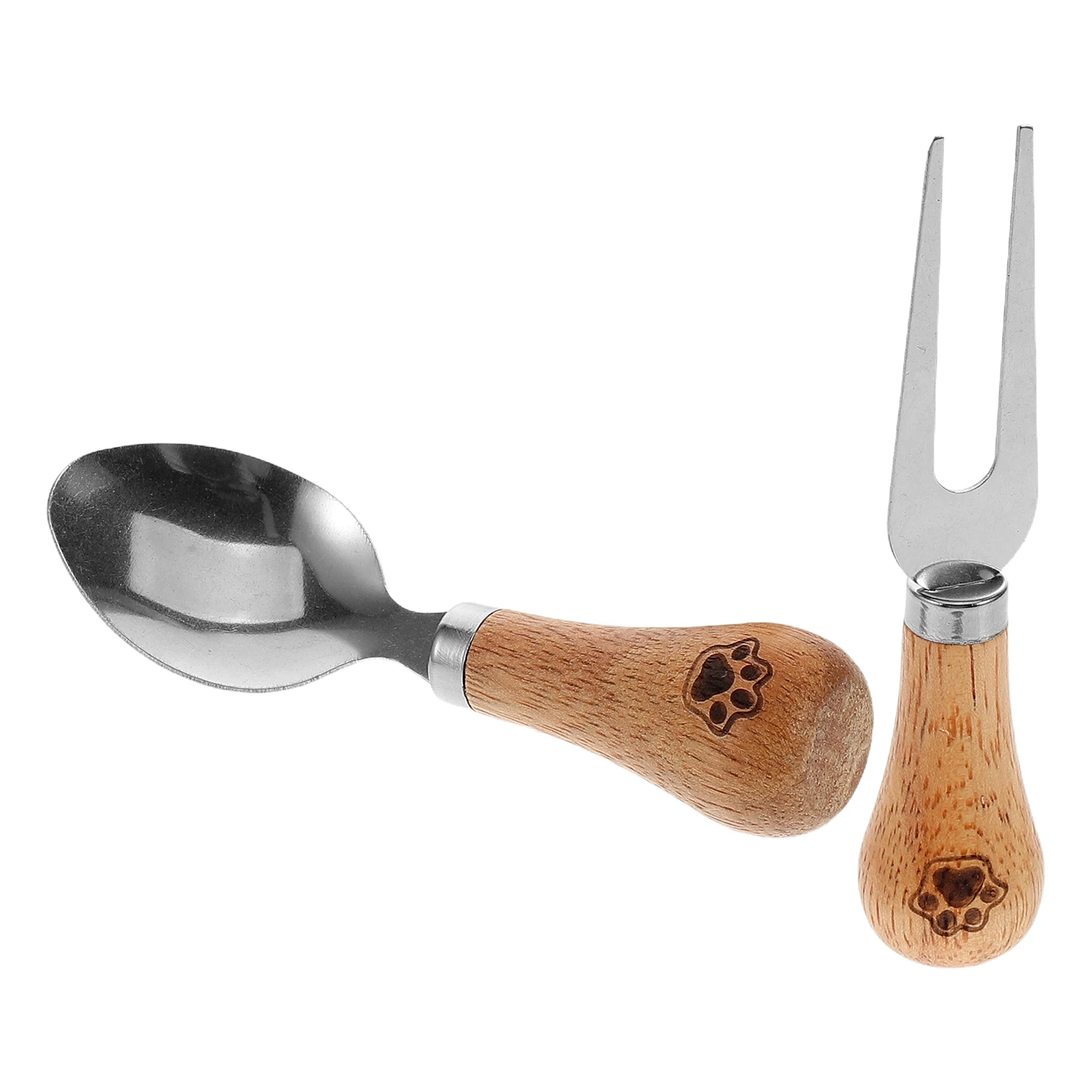 

Camping Tableware Spoons Outdoor Enthusiasts Utensils Thicken Light Brown Stainless Steel